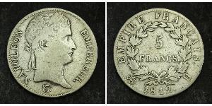 5 Franc 法兰西第一帝国 (1804 - 1814) 銀 拿破仑一世(1769 - 1821)