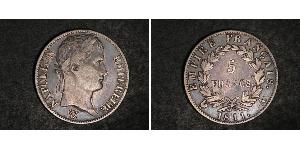 5 Franc 法兰西第一帝国 (1804 - 1814) 銀 拿破仑一世(1769 - 1821)