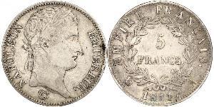 5 Franc 法兰西第一帝国 (1804 - 1814) 銀 拿破仑一世(1769 - 1821)