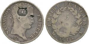 5 Franc 法兰西第一帝国 (1804 - 1814) 銀 拿破仑一世(1769 - 1821)