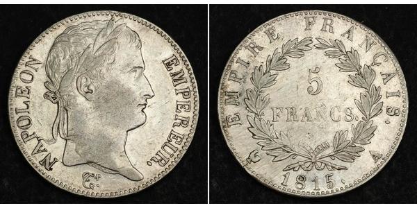 5 Franc 法兰西第一帝国 (1804 - 1814) 銀 拿破仑一世(1769 - 1821)