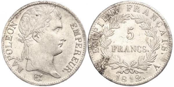 5 Franc 法兰西第一帝国 (1804 - 1814) 銀 拿破仑一世(1769 - 1821)