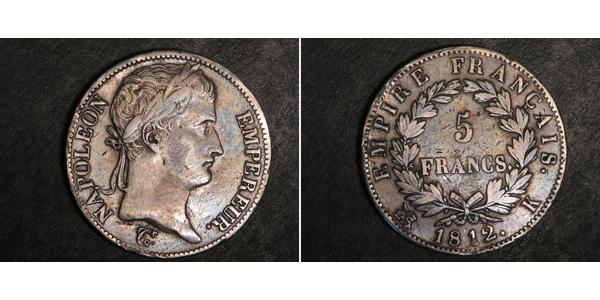 5 Franc 法兰西第一帝国 (1804 - 1814) 銀 拿破仑一世(1769 - 1821)