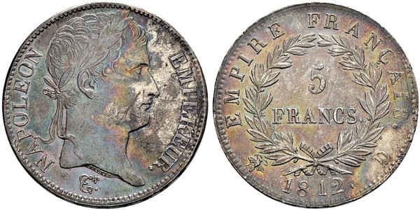 5 Franc 法兰西第一帝国 (1804 - 1814) 銀 拿破仑一世(1769 - 1821)