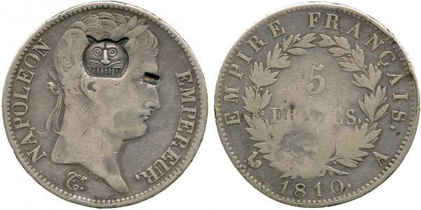 5 Franc 法兰西第一帝国 (1804 - 1814) 銀 拿破仑一世(1769 - 1821)