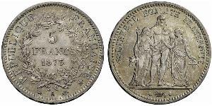 5 Franc 法兰西第三共和国 (1870 - 1940) 銀 