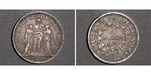 5 Franc 法兰西第三共和国 (1870 - 1940) 銀 