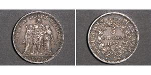 5 Franc 法兰西第三共和国 (1870 - 1940) 銀 