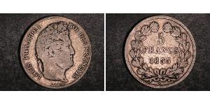 5 Franc 法国 / 七月王朝 (1830 - 1848) 銀 路易-菲利普一世 (1773 -1850)