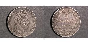 5 Franc 法国 / 七月王朝 (1830 - 1848) 銀 路易-菲利普一世 (1773 -1850)