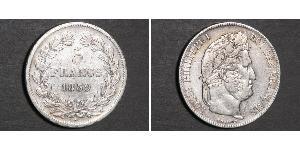 5 Franc 法国 / 七月王朝 (1830 - 1848) 銀 路易-菲利普一世 (1773 -1850)