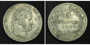 5 Franc 法国 / 七月王朝 (1830 - 1848) 銀 路易-菲利普一世 (1773 -1850)