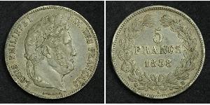 5 Franc 法国 / 七月王朝 (1830 - 1848) 銀 路易-菲利普一世 (1773 -1850)