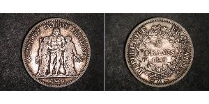 5 Franc 法蘭西第二共和國 (1848 - 1852) 銀 