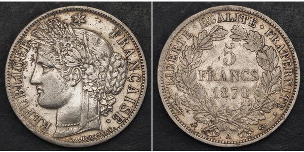 5 Franc 法蘭西第二共和國 (1848 - 1852) 銀 