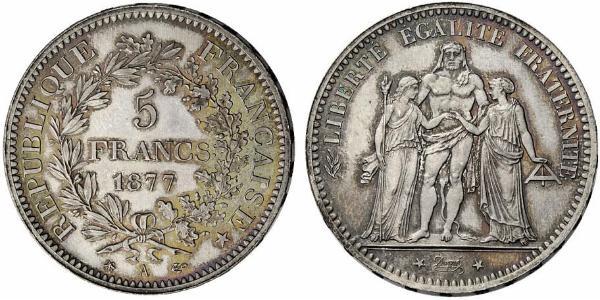 5 Franc 法蘭西第二共和國 (1848 - 1852) 銀 