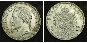5 Franc 法蘭西第二帝國 (1852 - 1870) 銀 拿破仑三世