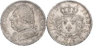 5 Franc 波旁复辟 銀 路易十八 (1755 - 1824)