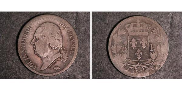 5 Franc 波旁复辟 銀 