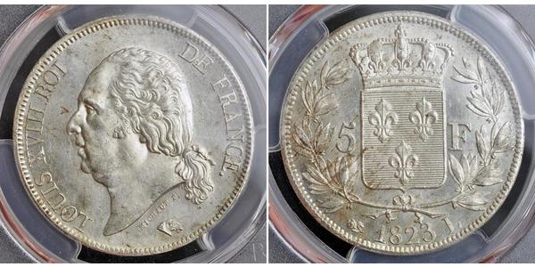 5 Franc 波旁复辟 銀 