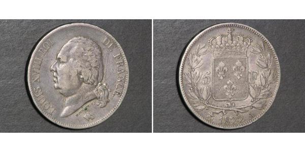 5 Franc 波旁复辟 銀 