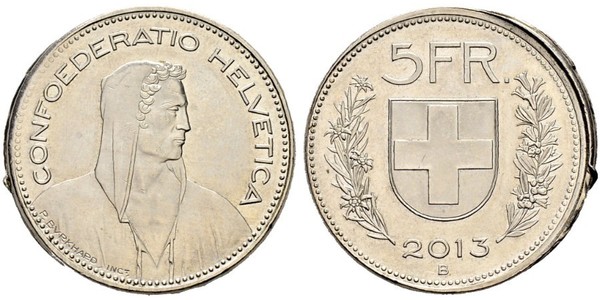 5 Franc 瑞士 銀 