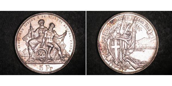 5 Franc 瑞士 銀 