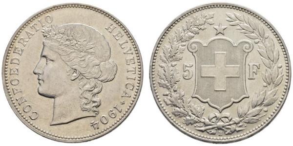 5 Franc 瑞士 銀 