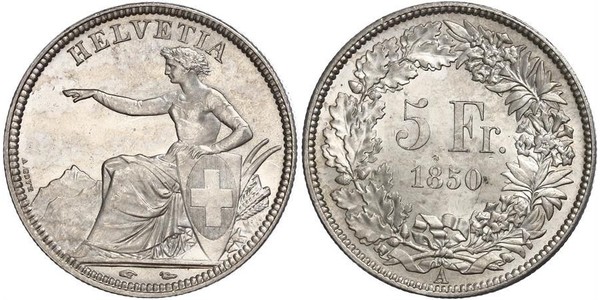 5 Franc 瑞士 銀 