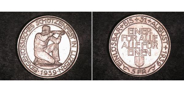 5 Franc 瑞士 銀 