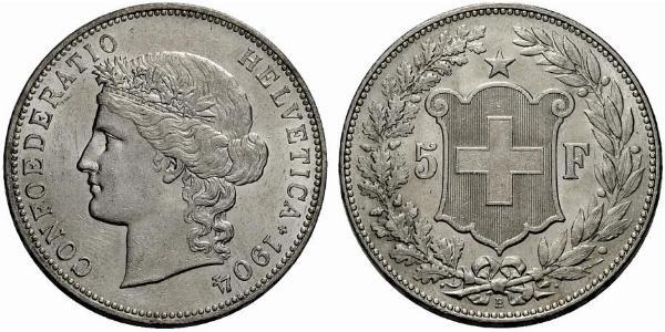 5 Franc 瑞士 銀 