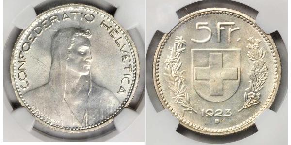 5 Franc 瑞士 銀 