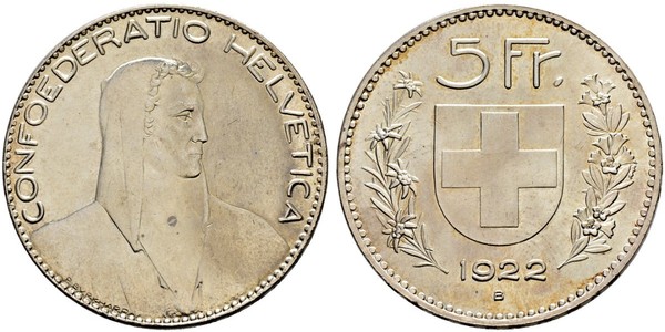 5 Franc 瑞士 銀 