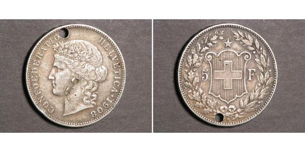 5 Franc 瑞士 銀 