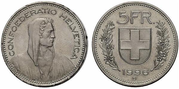 5 Franc 瑞士 銀 