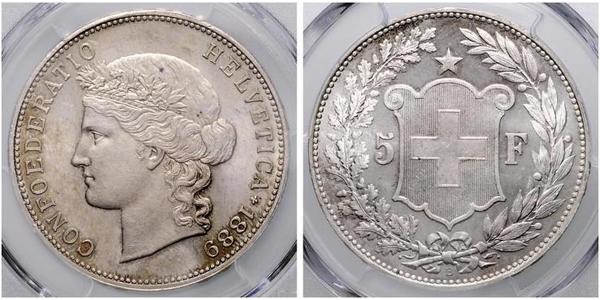 5 Franc 瑞士 銀 