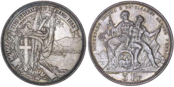 5 Franc 瑞士 銀 