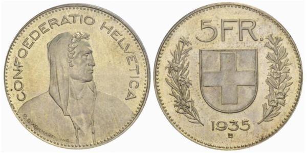 5 Franc 瑞士 銀 