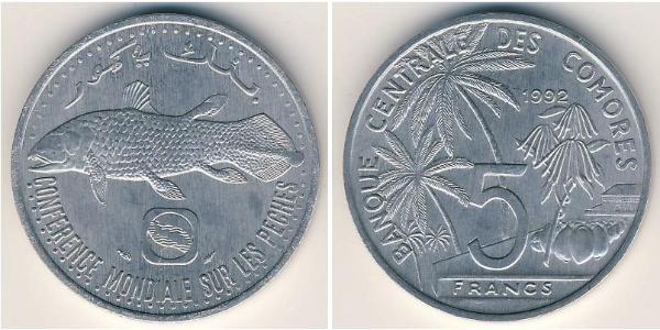 5 Franc Comoros 铝 