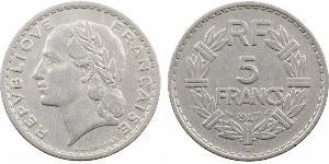 5 Franc 法兰西第四共和国 (1946 - 1958) 铝 