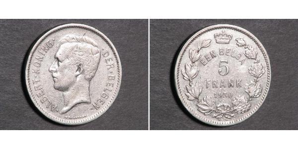 5 Franc 比利时 镍 阿尔贝一世 (比利时)