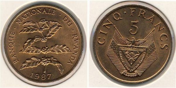 5 Franc Rwanda 青铜 