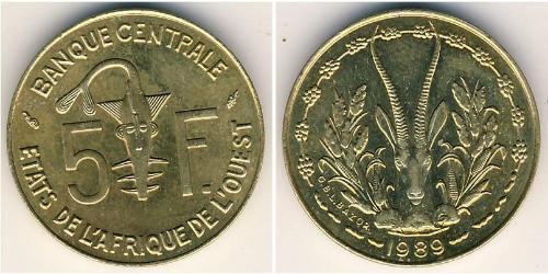 5 Franc 非洲联盟 青铜/铝 