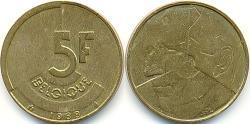 5 Franc 比利时 黃銅 