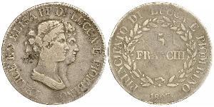 5 Franchi / 5 Franc Italian city-states Argent 