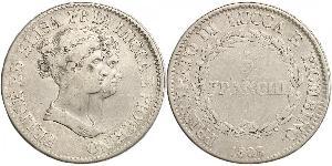 5 Franchi / 5 Franc Italian city-states Plata 