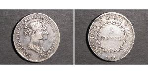 5 Franchi / 5 Franc Italian city-states Plata 