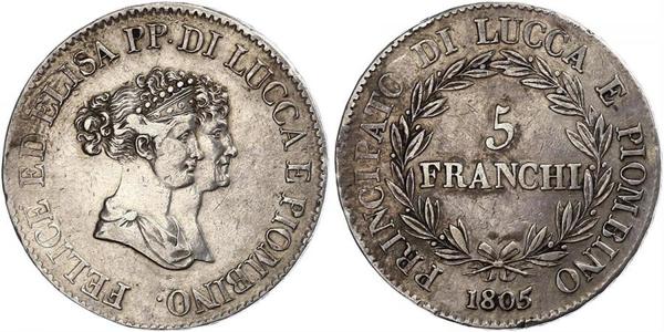 5 Franchi / 5 Franc Italian city-states 銀 