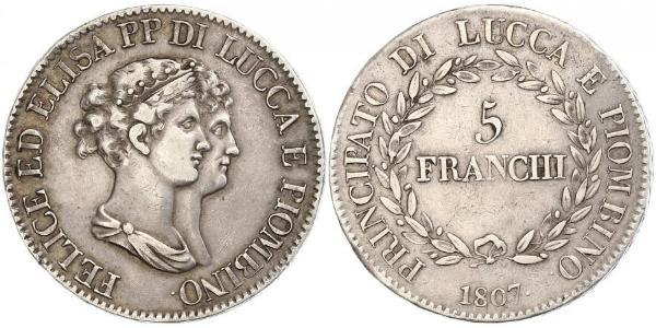 5 Franchi / 5 Франк Italian city-states Срібло 