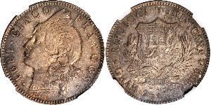 5 Franco Repubblica Dominicana Argento 